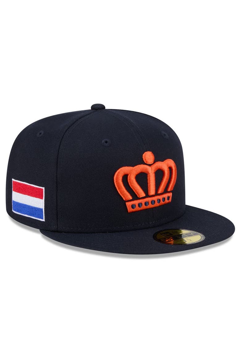 Men's New Era  Navy Netherlands Baseball 2026 World Baseball Classic 59FIFTY Fitted Hat, Main, color, Navy