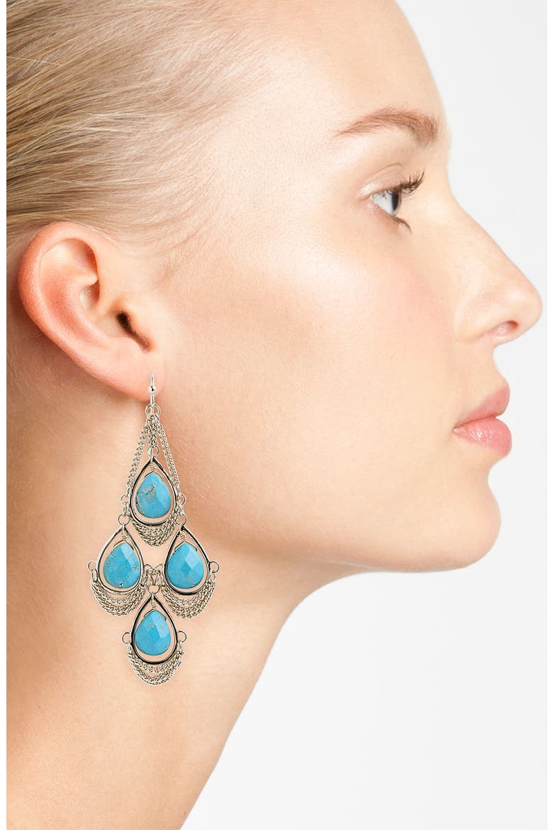 'Trista' Stone Chandelier Statement Earrings, Alternate, color, CLEAR CRYSTAL