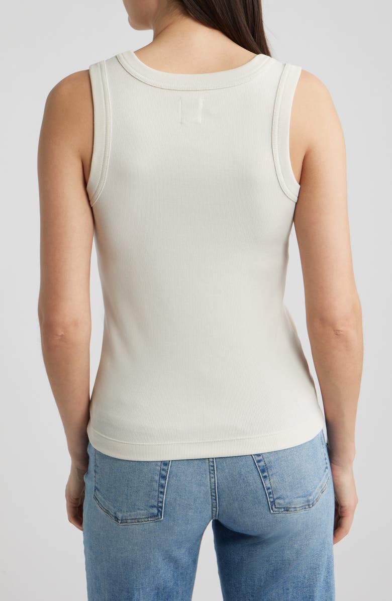 NIC+ZOE Perfect Knit Rib Scoop Neck Tank, Alternate, color, Coconut