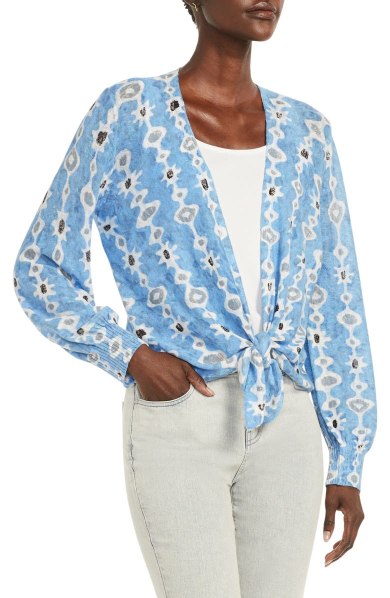 NIC+ZOE Falling Jewels 4-Way Convertible Linen Blend Cardigan, Main, color, 