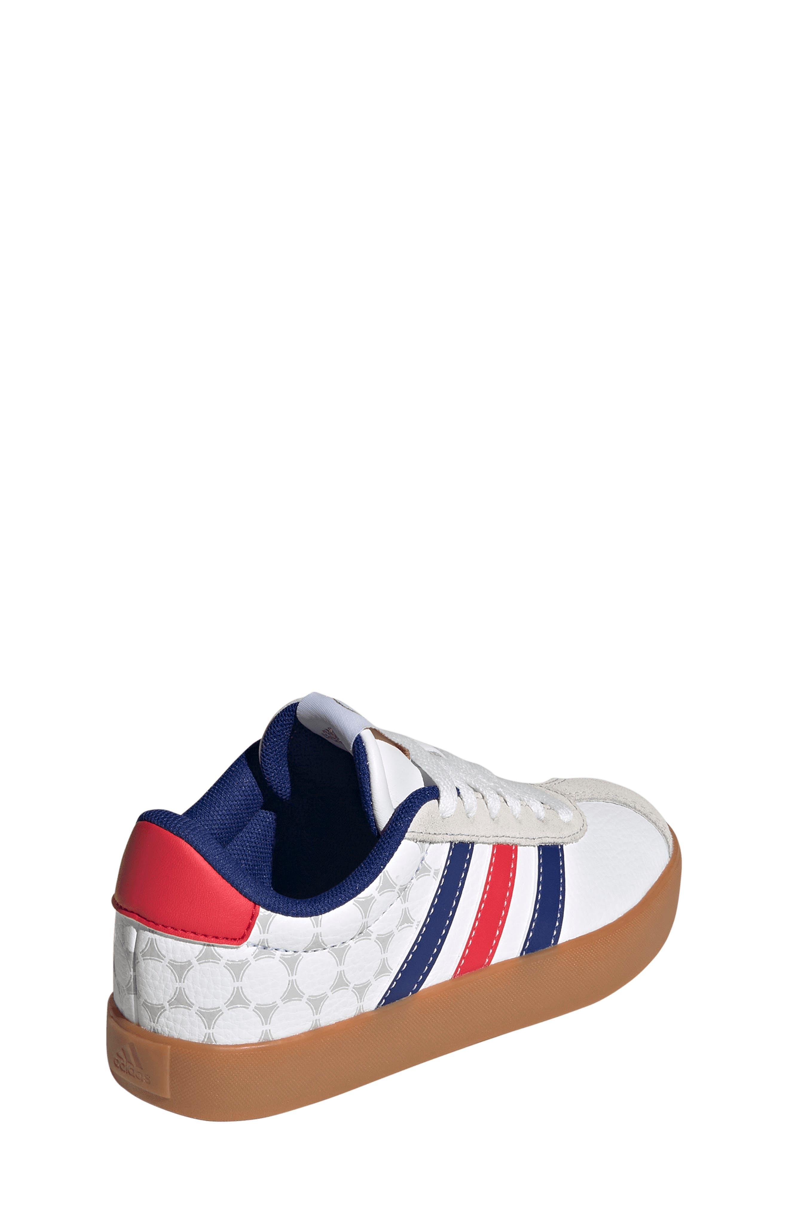 adidas Kids' VL Court 3.0 Sneaker, Alternate, color, White/ Pure Ruby/ Ink