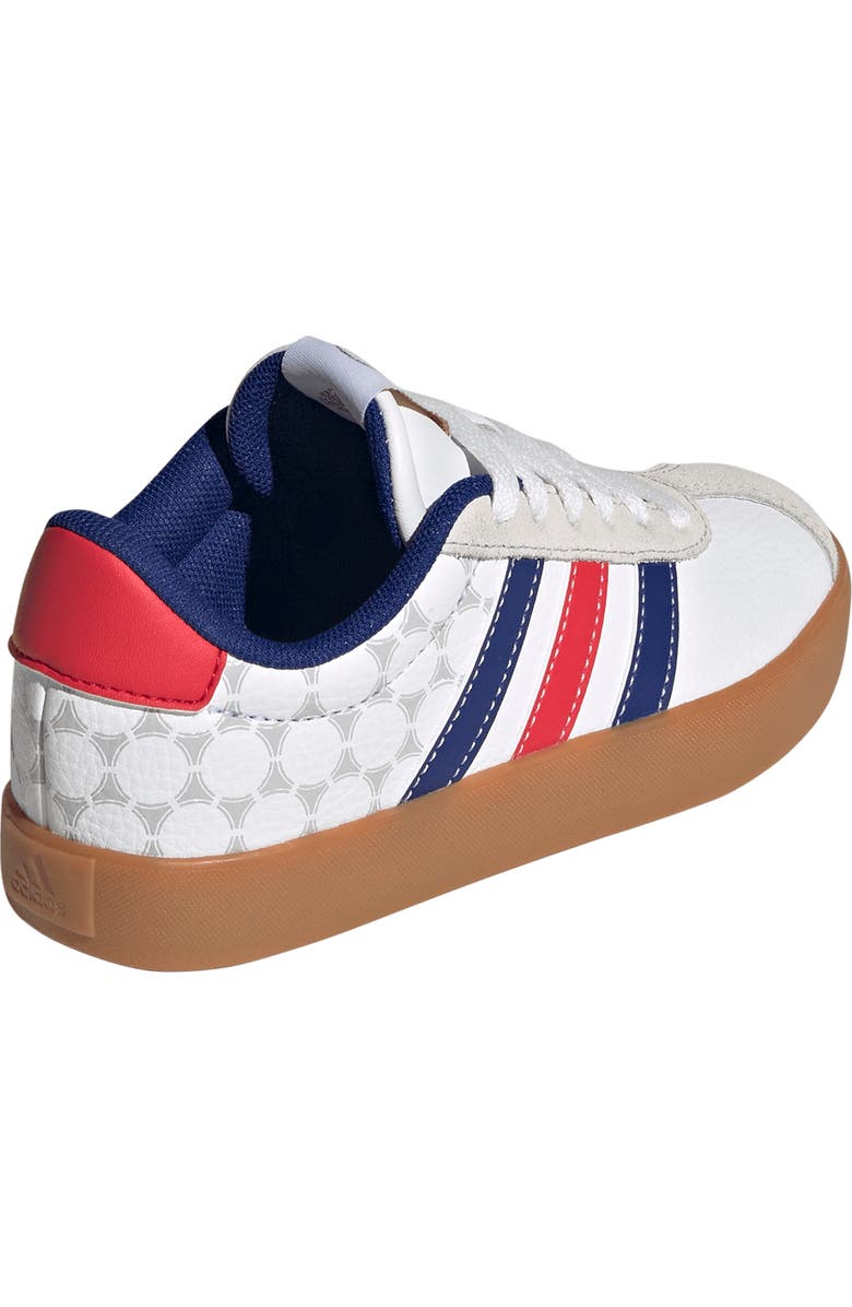 adidas Kids' VL Court 3.0 Sneaker, Alternate, color, White/ Pure Ruby/ Ink