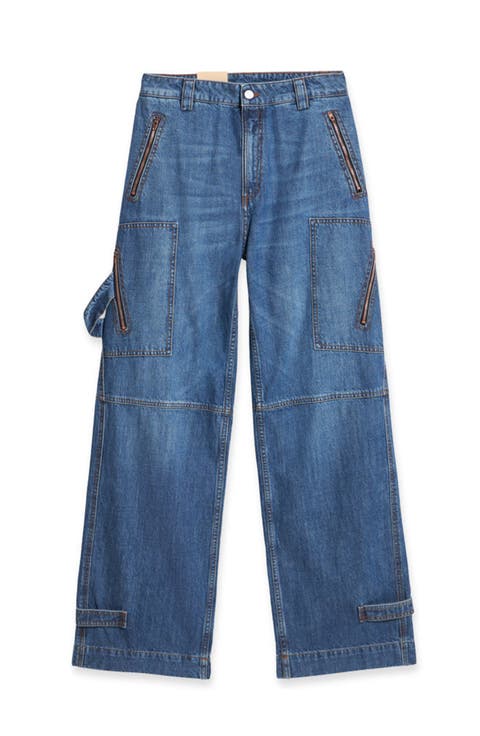 Juniaj Cargo Custom Wash Denim Trousers