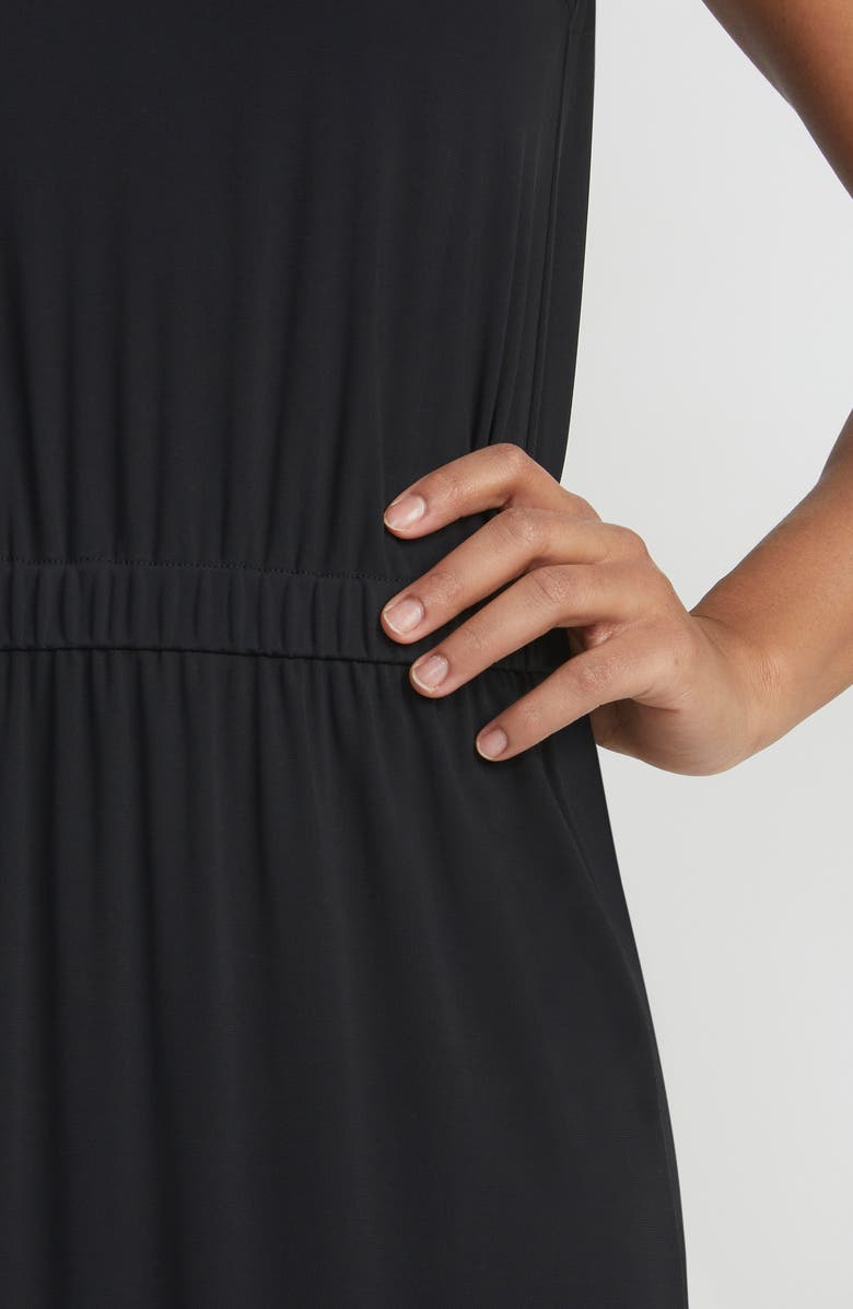 Lafayette 148 New York Elastic Waist Sleeveless Dress, Alternate, color, Black