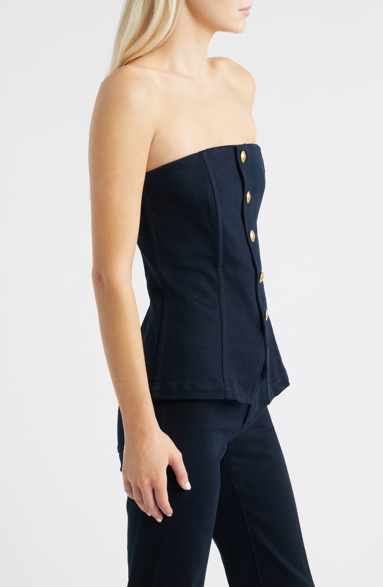 PAIGE Ronan Button Front Strapless Top, Alternate, color, Control