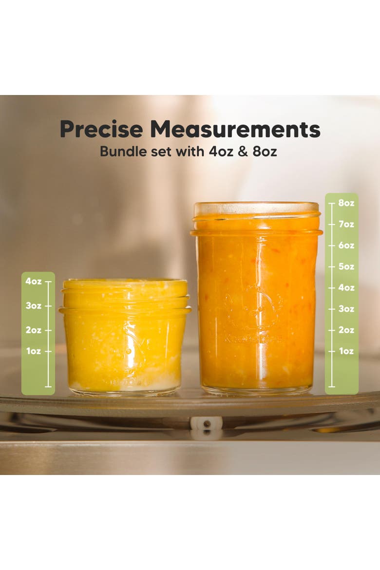 8-Pack Prep Jars Food Glass Containers, Alternate, color, Sage