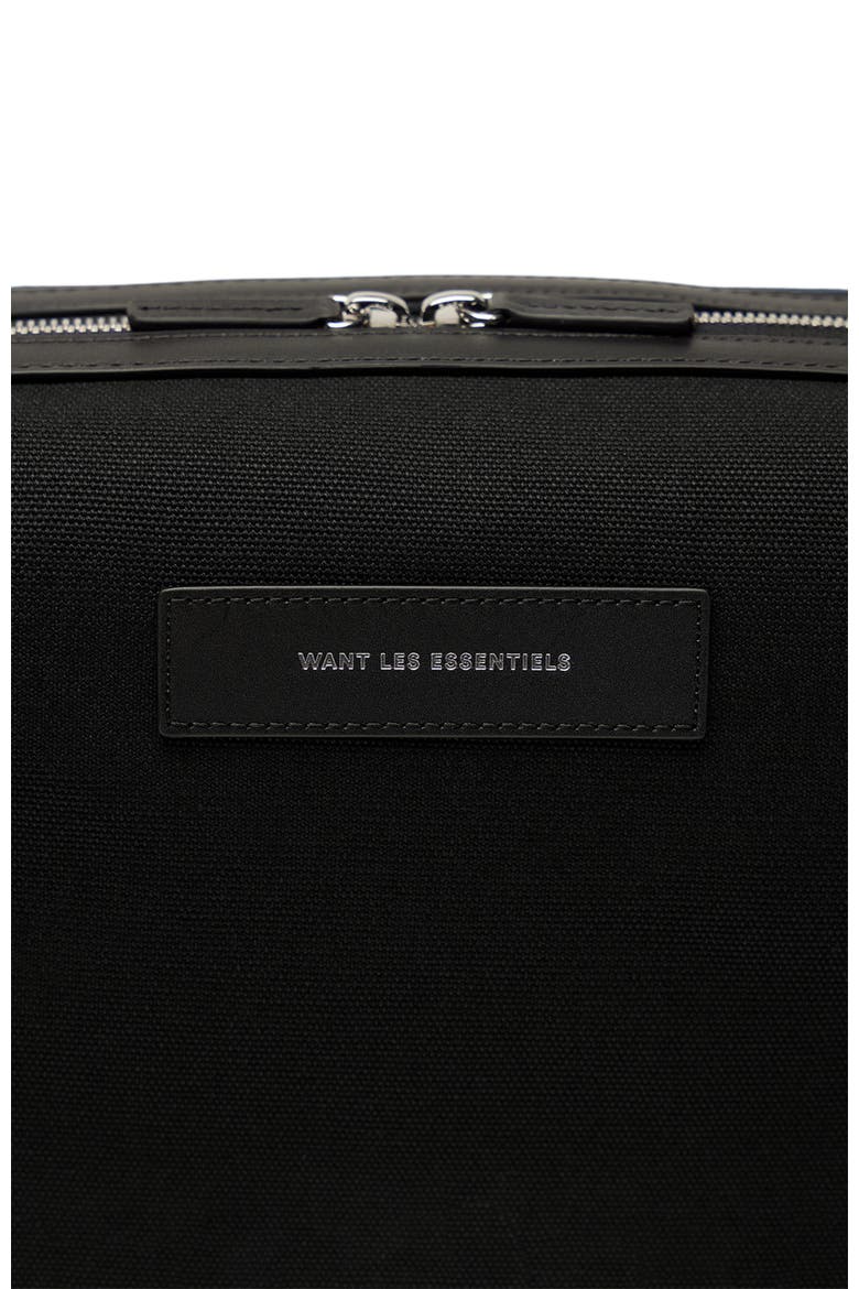 Kenyatta Organic Cotton Canvas Toiletry Bag, Alternate, color, Black