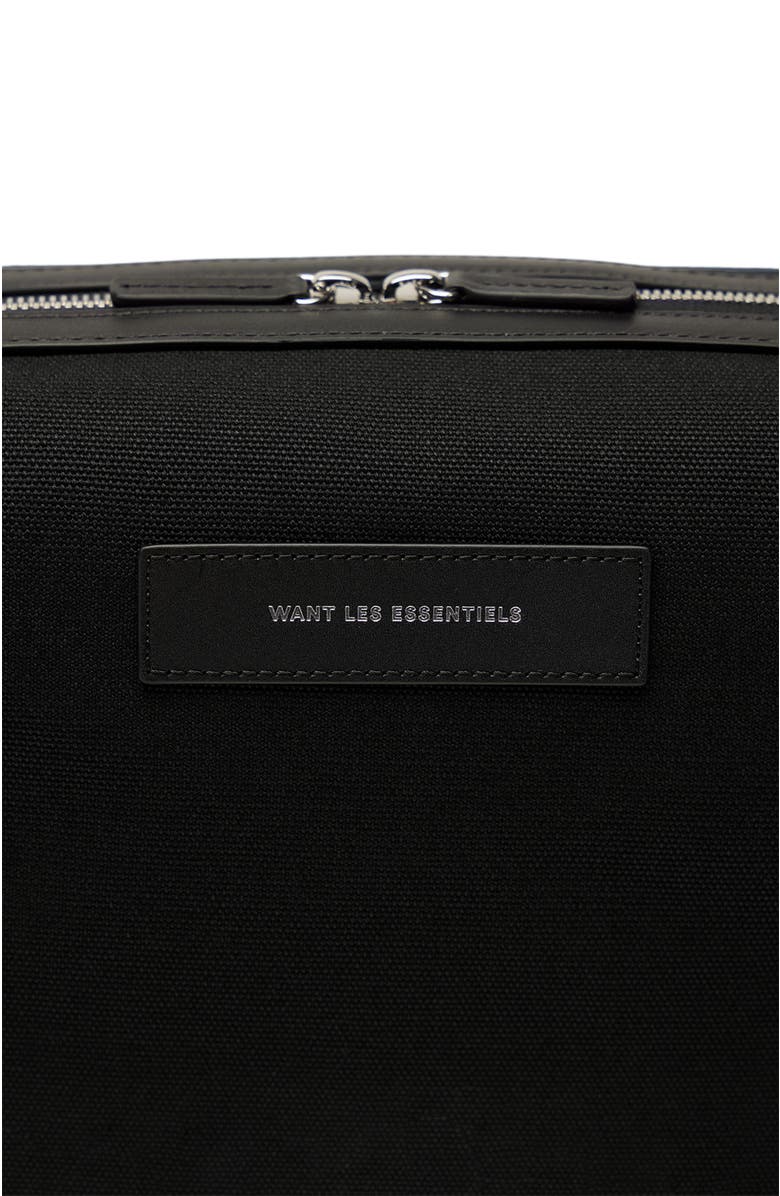 Want Les Essentiels Kenyatta Organic Cotton Canvas Toiletry Bag, Alternate, color, Black