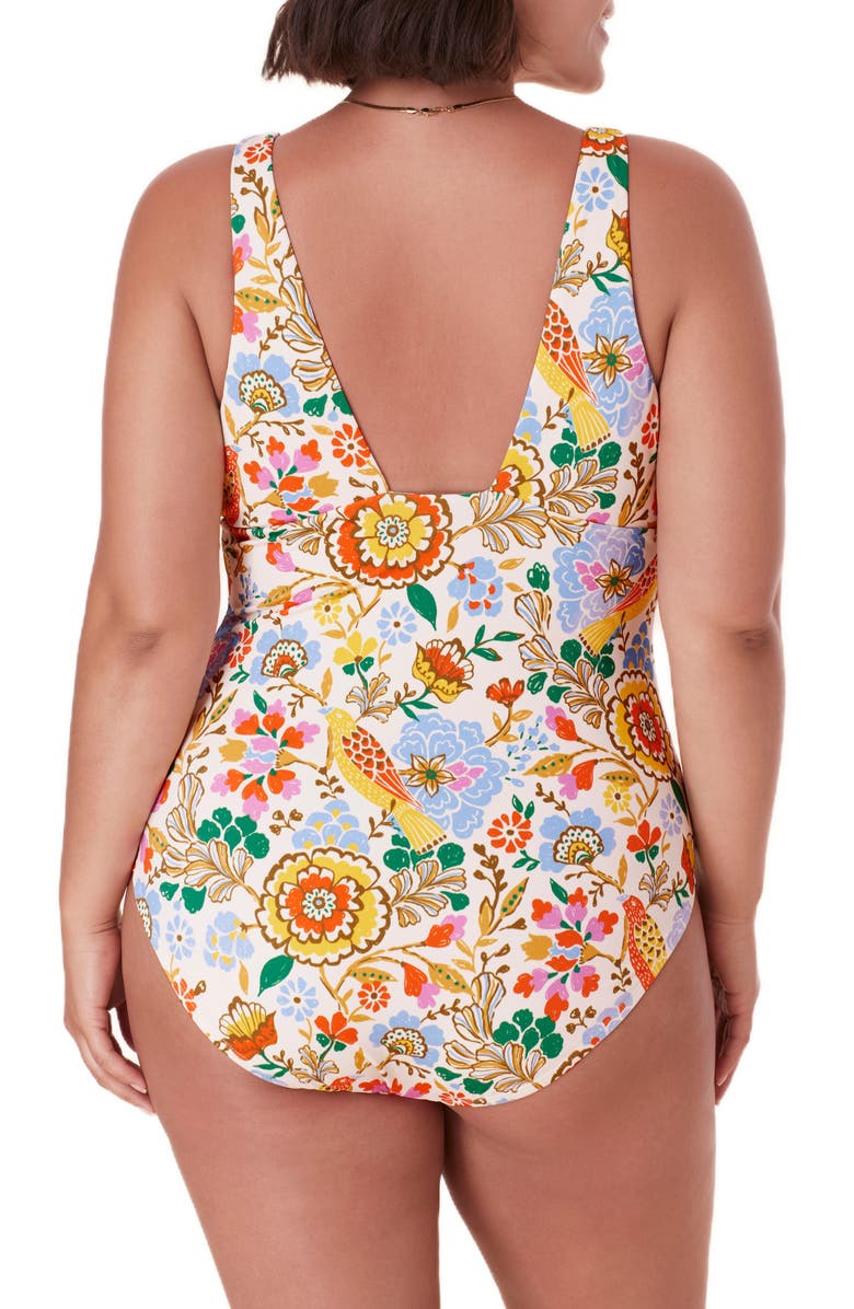 Andie The Augustine One-Piece Swimsuit, Alternate, color, Bird Floral