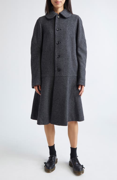 Comme des Garçons Comme des Garçons Long Sleeve Wool Tweed Coat Dress in Charcoal  product