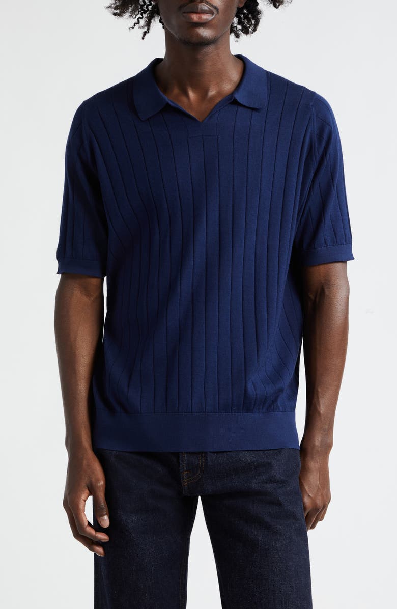 John Smedley Roper Skipper Cotton Polo Sweater, Main, color, 