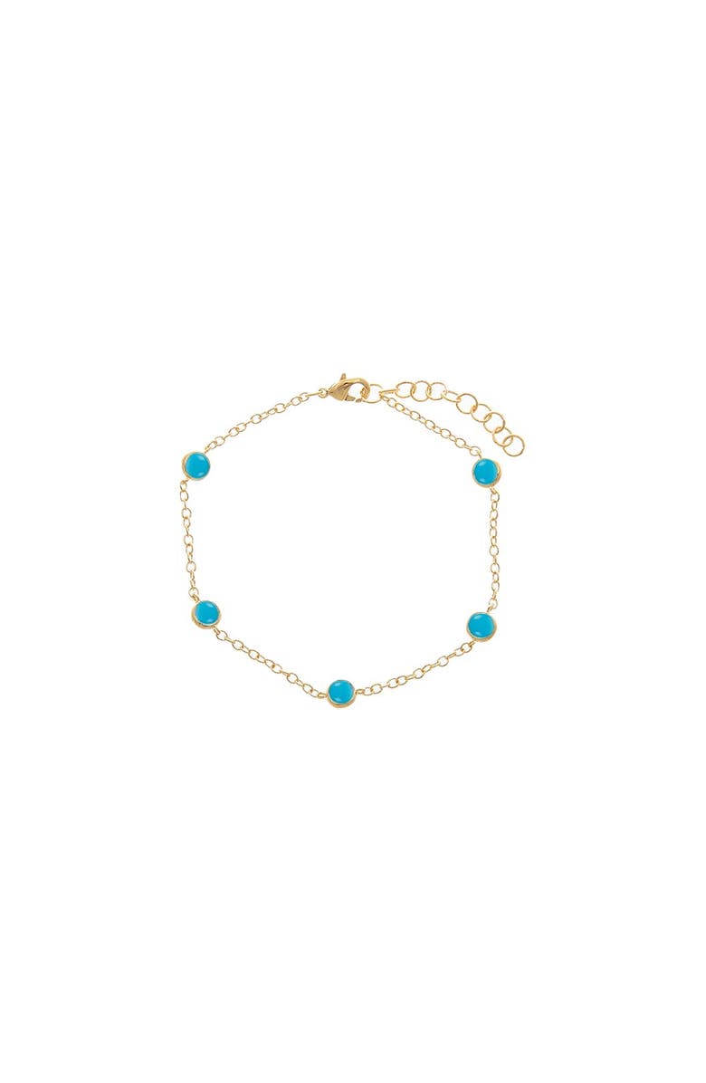 BY ADINA EDEN Turquoise Diamond By The Yard Bracelet, Main, color, Turquoise