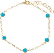 BY ADINA EDEN Turquoise Diamond By The Yard Bracelet