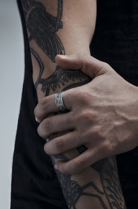 Amorata Thick Sterling Silver Ring