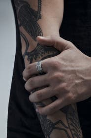 Disturbia Amorata Thick Sterling Silver Ring