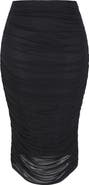 City Chic Anastasia Ruched Midi Skirt