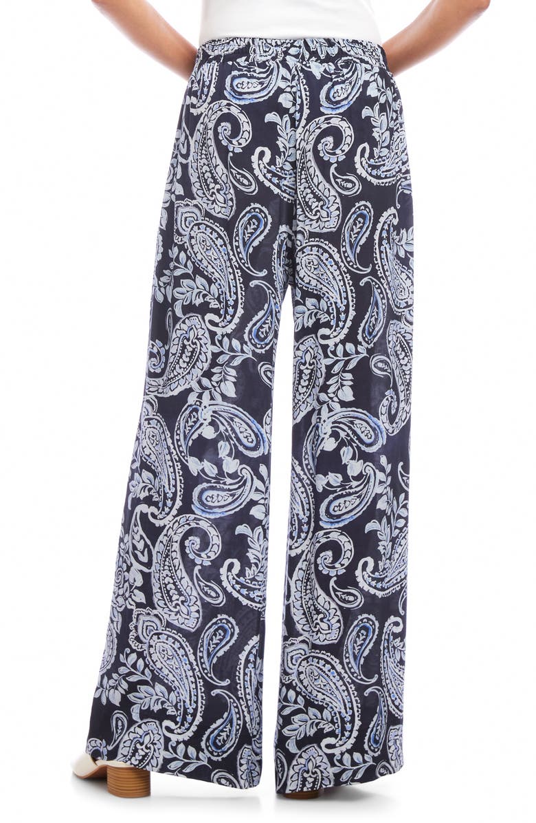 Karen Kane Paisley Print High Waist Wide Leg Pants, Alternate, color,