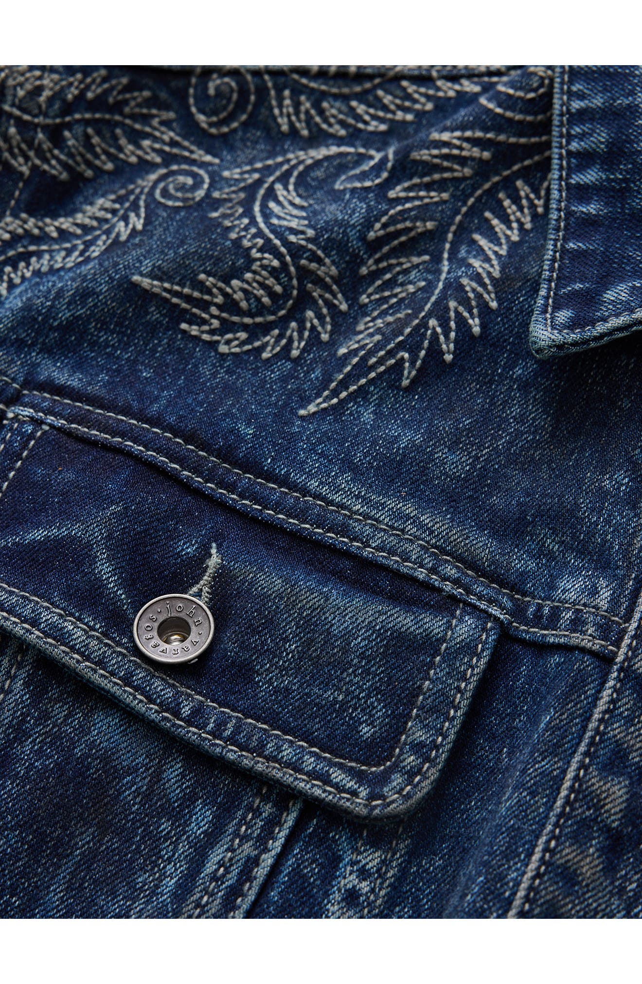 Anthony Embroidered Denim Trucker Jacket (Men) | Nordstrom