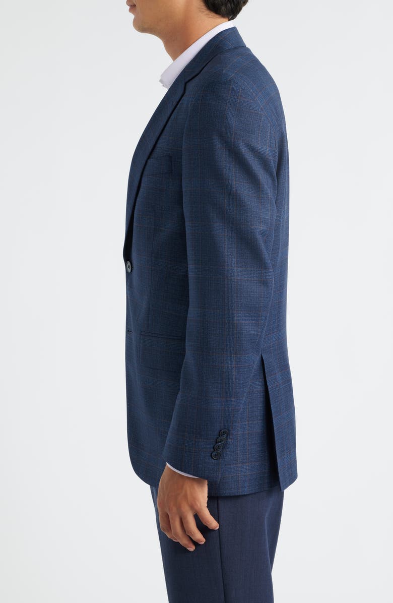 Peter Millar Flynn Classic Fit Windowpane Check Wool Sport Coat, Alternate, color, Blue