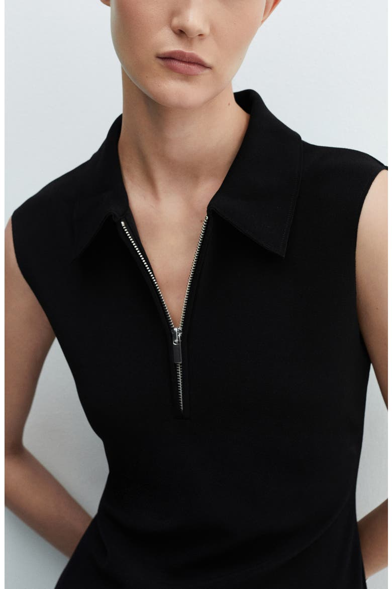 Mazip Collared Sheath Dress, Alternate, color, BLACK
