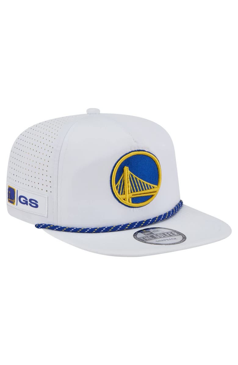 New Era Men's New Era White Golden State Warriors Performance Rope Golfer Adjustable Hat, Main, color, White