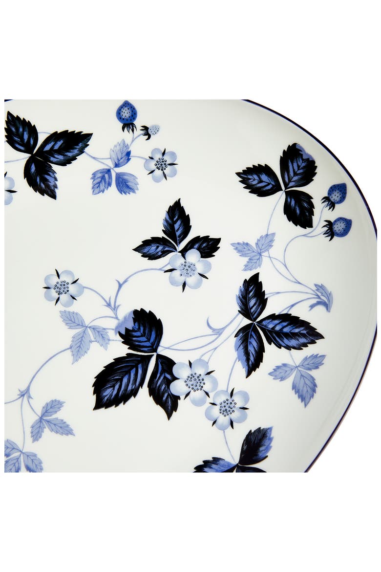 Wild Strawberry Oval Bone China Serving Plate, Alternate, color, BLUE