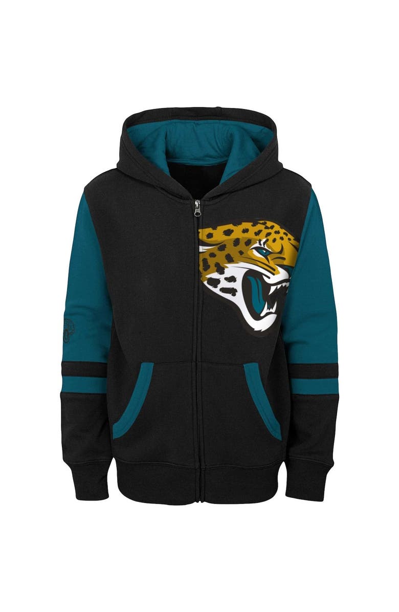 Outerstuff Youth Black Jacksonville Jaguars Colorblock Full-Zip Hoodie, Alternate, color, Black