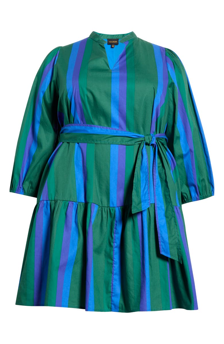 SUGARLIPS Dolary Stripe Tie Waist Dress, Main, color,