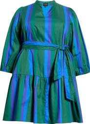 SUGARLIPS Dolary Stripe Tie Waist Dress