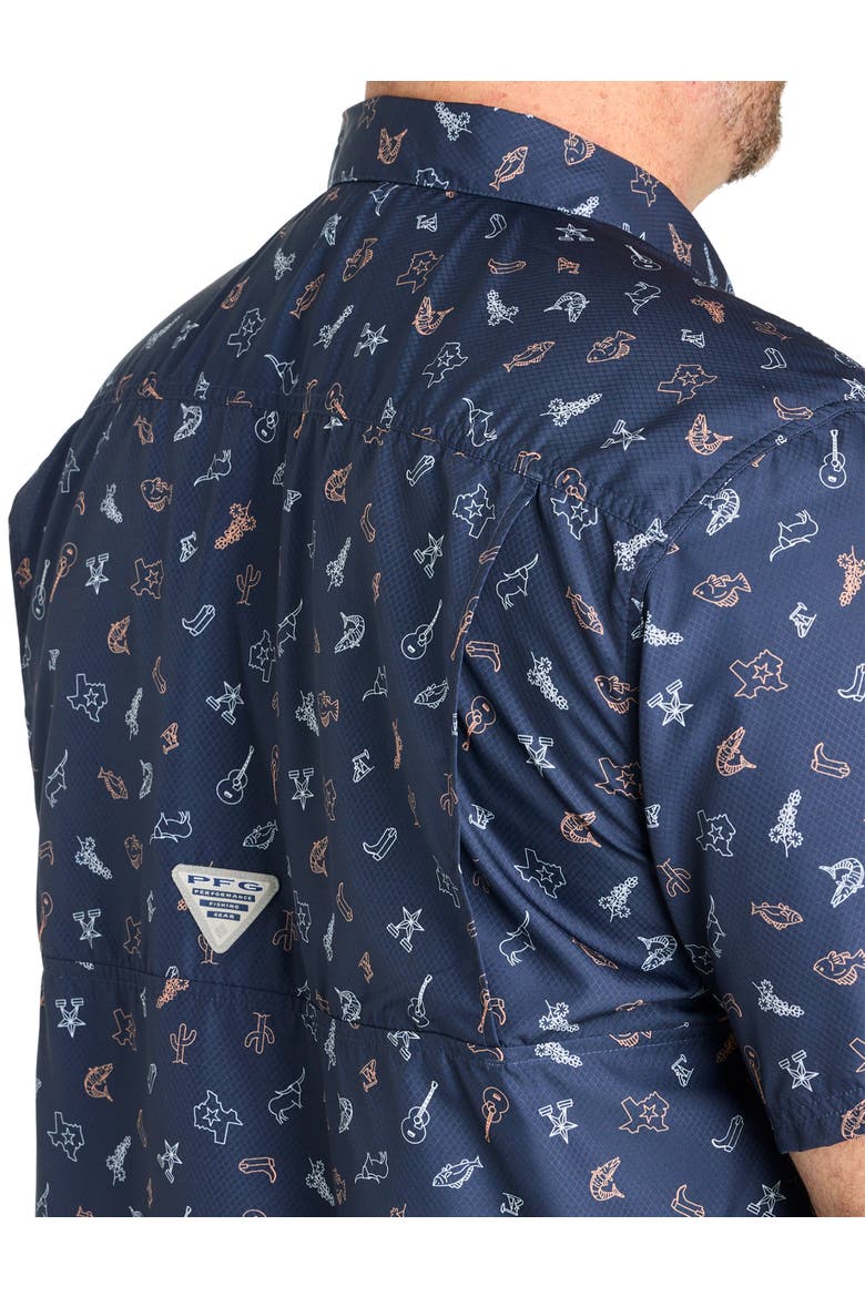 Big & Tall PFG Super Slack Tecas Sport Shirt, Alternate, color, NAVY