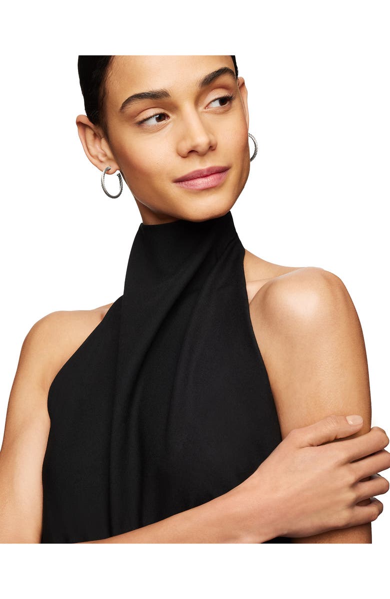 David Yurman Cable Loop Hoop Earrings, Alternate, color, Silver