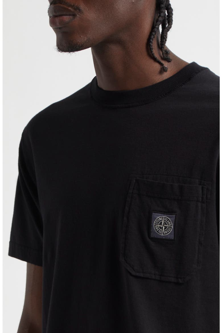 Compass Logo Patch Organic Cotton Pocket T-Shirt, Alternate, color, BLACK