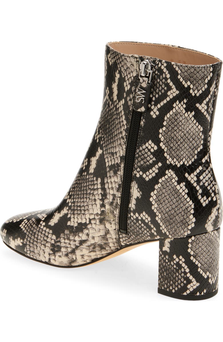 Stuart Weitzman Wynn Snakeskin Print Bootie, Alternate, color, Natural