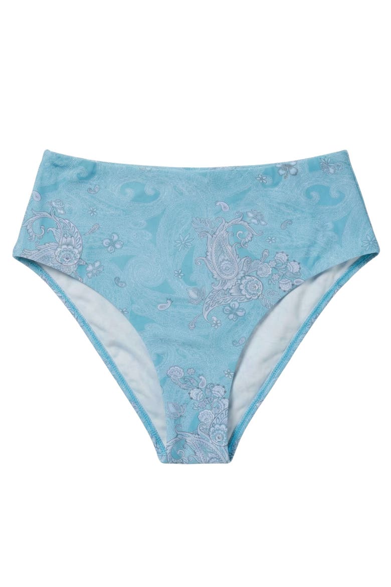 Paisley Explosion Womens Swimsuit Bottom, Alternate, color, Paisley Explosion Teal