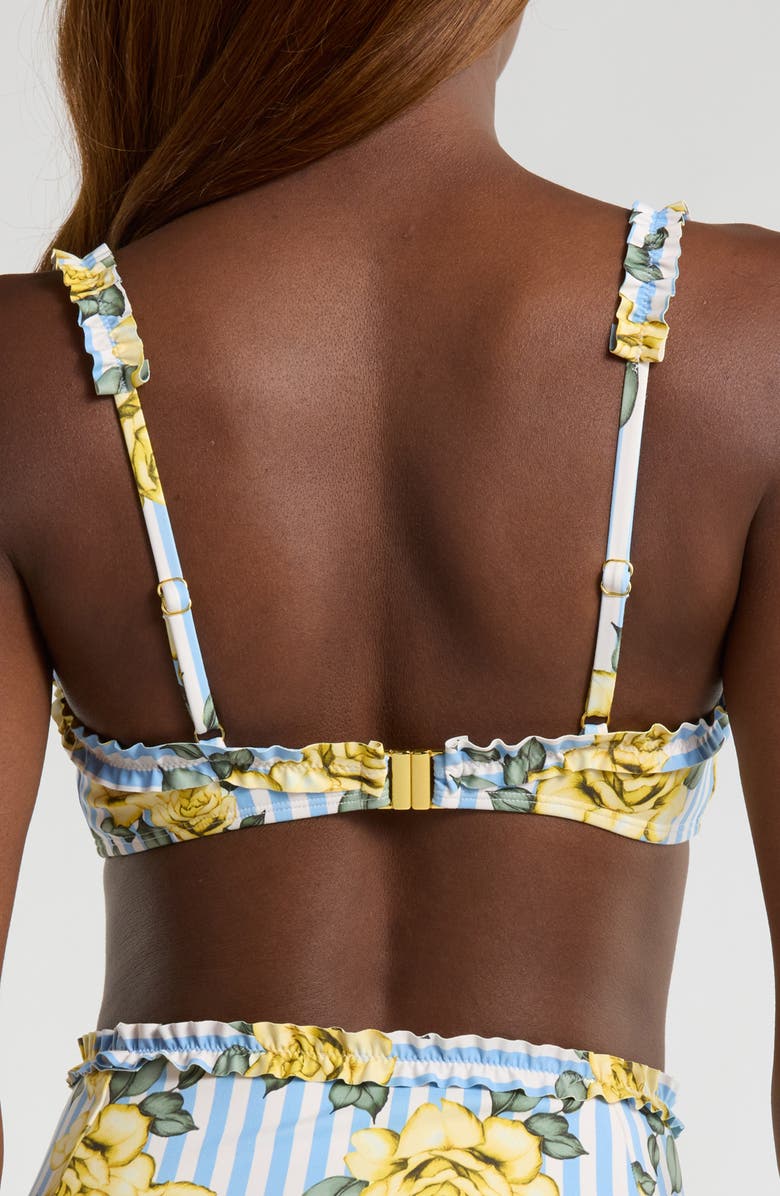 Hutch Ruffle Trim Bikini Top, Alternate, color, Yellow Rose