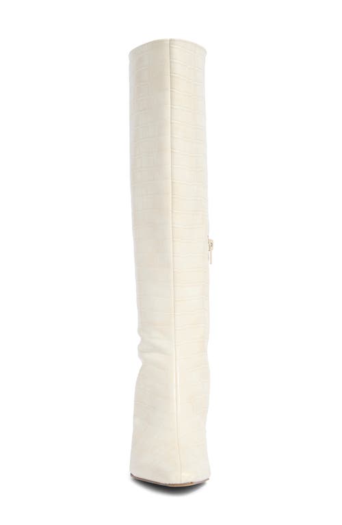 Coconuts By Matisse Robbie Croc Embossed Tall Boot In White