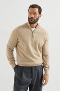 Brunello Cucinelli Cashmere sweater with half zip