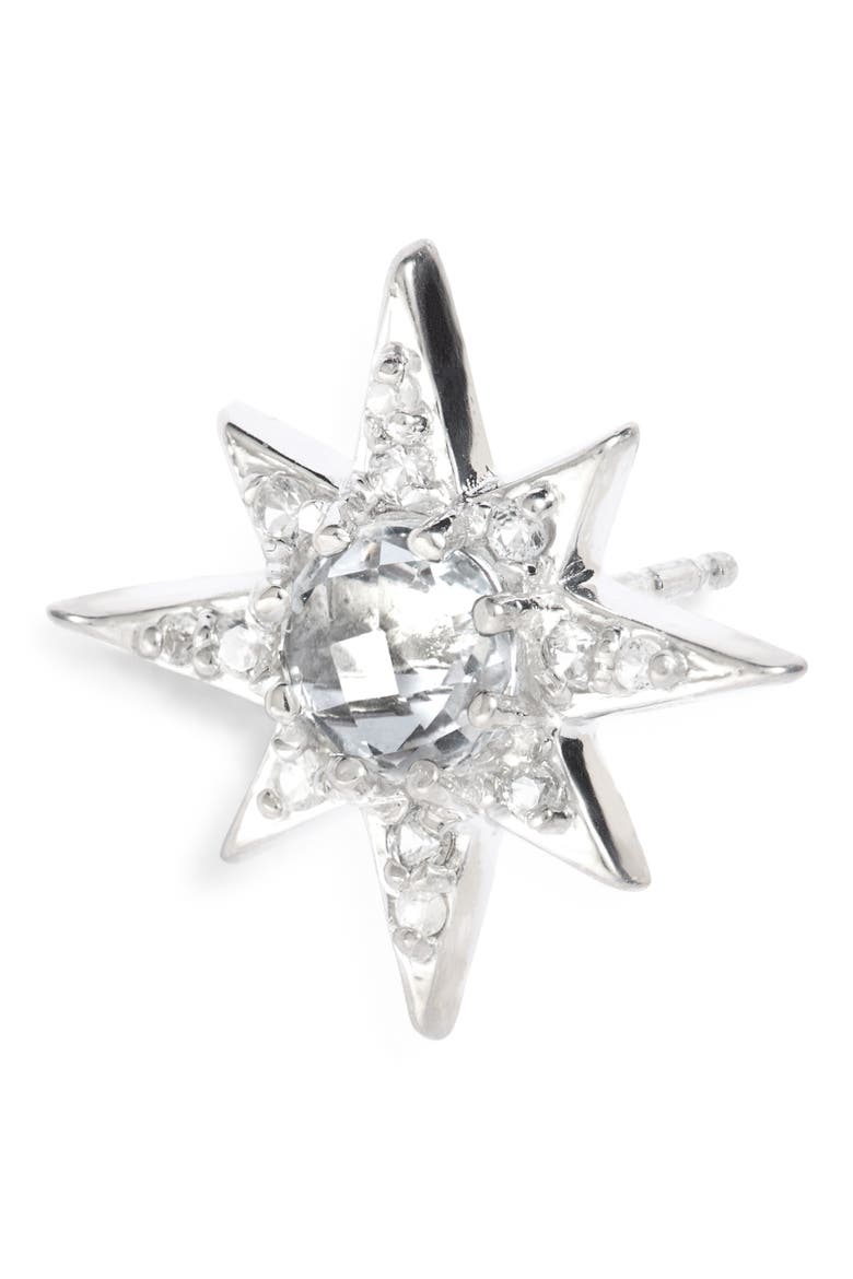 Mini Starburst White Topaz Earrings, Alternate, color, WHITE TOPAZ