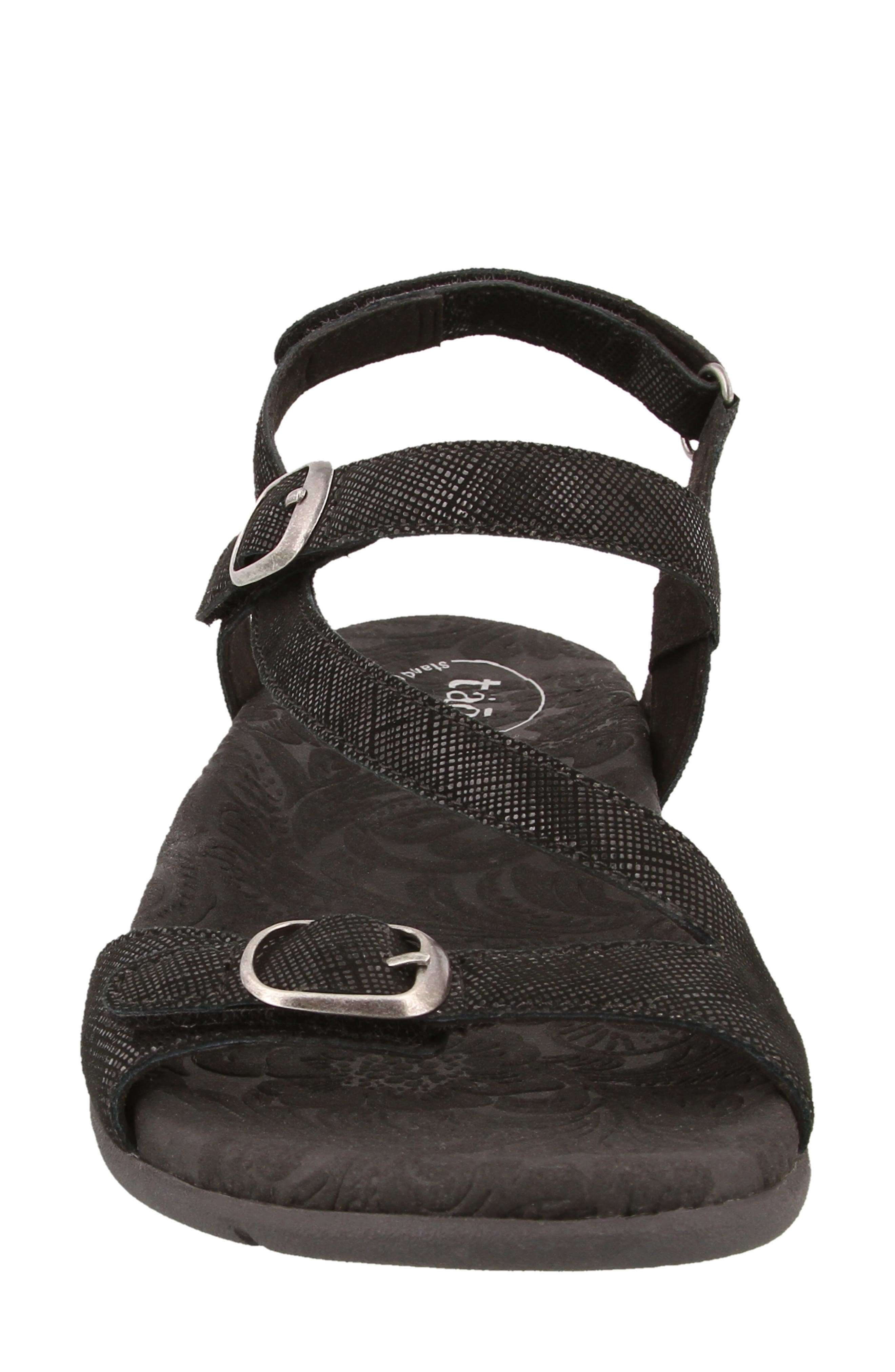 Beauty 2 Sandal, Alternate, color, BLACK PRINTED LEATHER