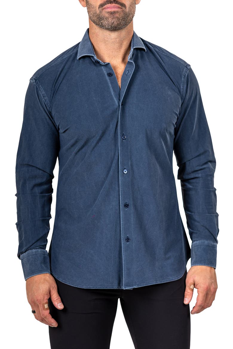 Eins Marthy Contemporary Fit Button-Up Shirt, Main, color, BLUE
