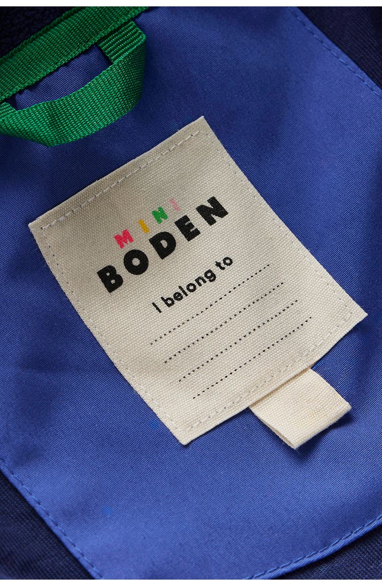 Mini Boden Kids' Waterproof Fisherman's Hooded Raincoat, Alternate, color, Colourblock