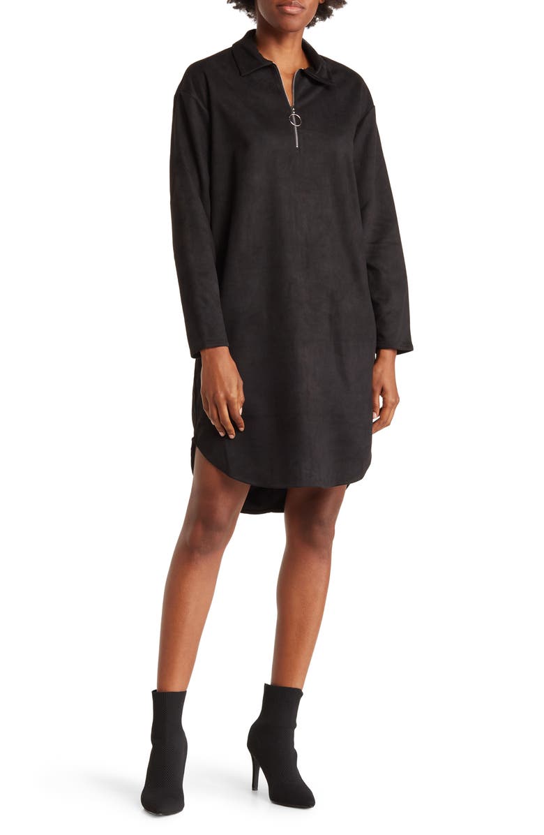 STITCHDROP Prescott Faux Suede Shirtdress, Main, color,