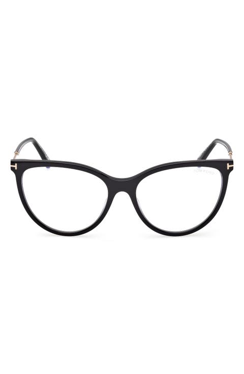 56mm Cat Eye Blue Light Blocking Optical Glasses