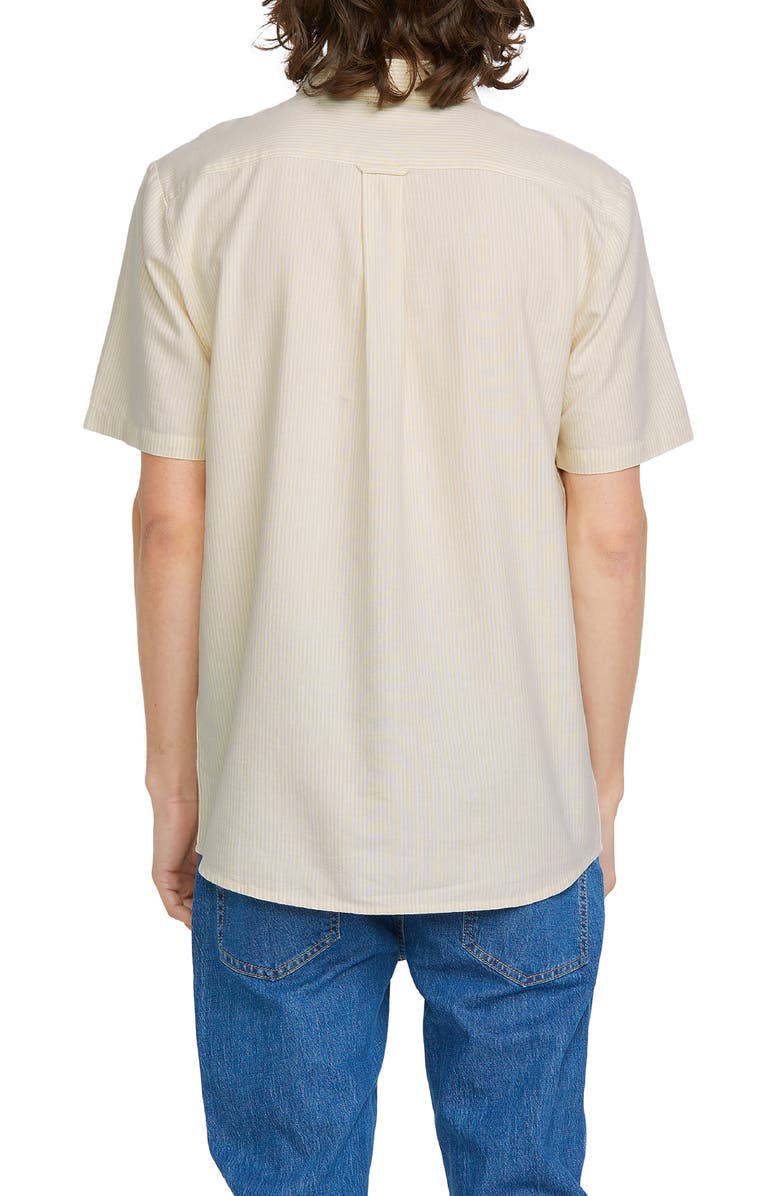 Volcom Date Knight Stripe Short Sleeve Button-Up Shirt, Alternate, color, 