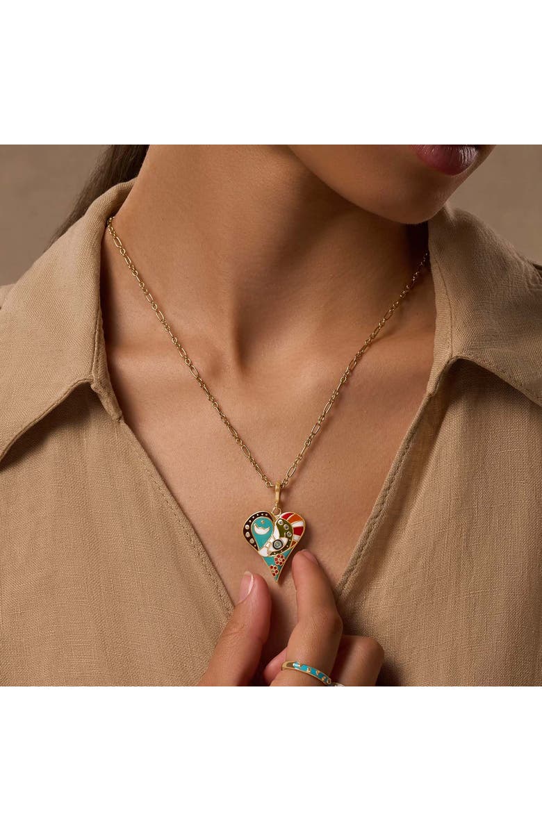 Karma and Luck Expansive Love Heart Charm Necklace, Alternate, color, 