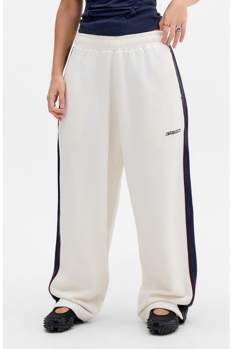 Harri Paneled Baggy Sweatpants, Main, color, WHITE