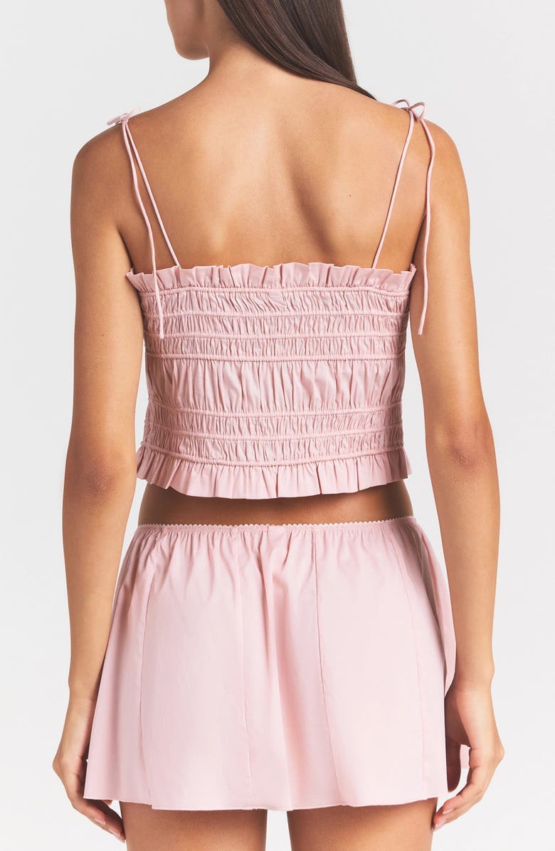 SKIMS Poplin Apparel Ruffle Camisole, Alternate, color, Dusty Pink