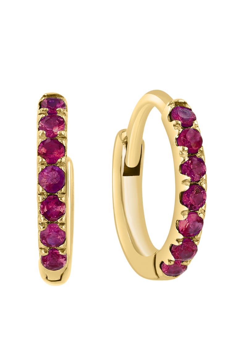 925 Gold Plated Silver ,Ruby Earrings, Alternate, color, Hematite and FW Blush Pearl