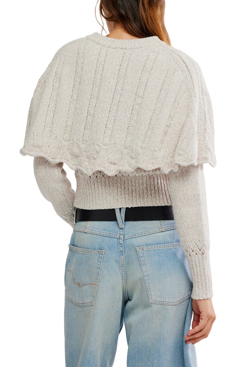 Bali Cape May Wool Cardigan, Alternate, color, NATURAL COMBO