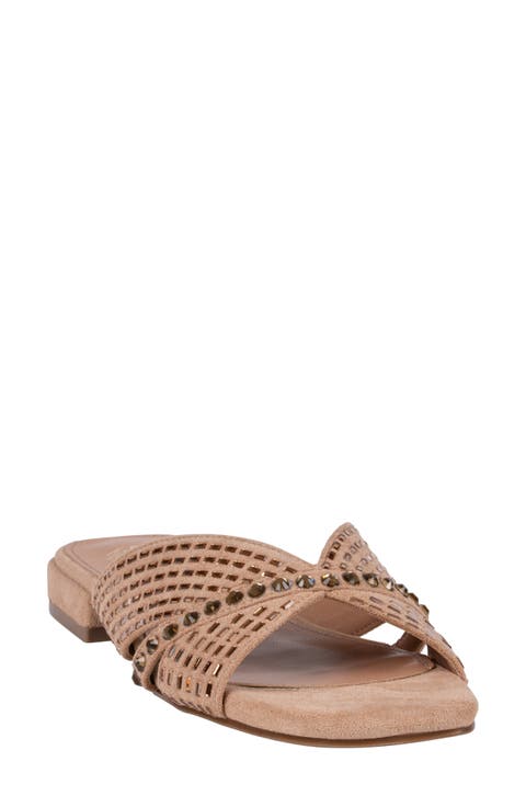 Elara Embellished Slide Sandal (Women)